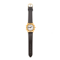 Preview: Orologio da polso da donna parlante con funzione sveglia White Edition in oro e pelle Marschall