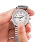 Preview: Orologio da polso da donna parlante con funzione touch in metallo con cinturino in metallo a strappo Senso Marschall
