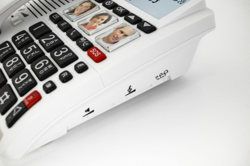 Verstärktes Notruftelefon mit Notrufarmband Geemarc CL610