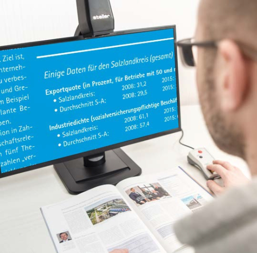 Austellungsgerät SK 1 Kompaktes Bildschirmlesegerät Steller mit 24 Zoll Monitor Full HD