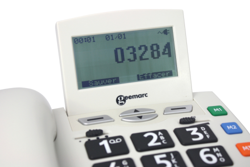 Sprechendes Notruftelefon Serenities Geemarc, mit Fallsensor-Armband