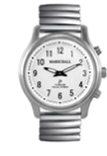 Orologio da polso radiocomandato parlante per lui e per lei con cinturino in metallo Solar White Marschall