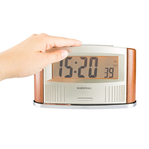 Réveil radiocommandé parlant avec thermomètre intérieur/extérieur Marschall