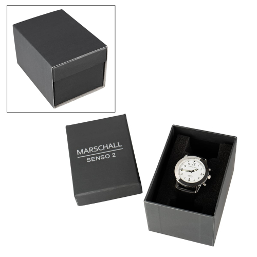 Orologio da polso da donna parlante con cinturino in pelle con funzione touch Senso Marschall