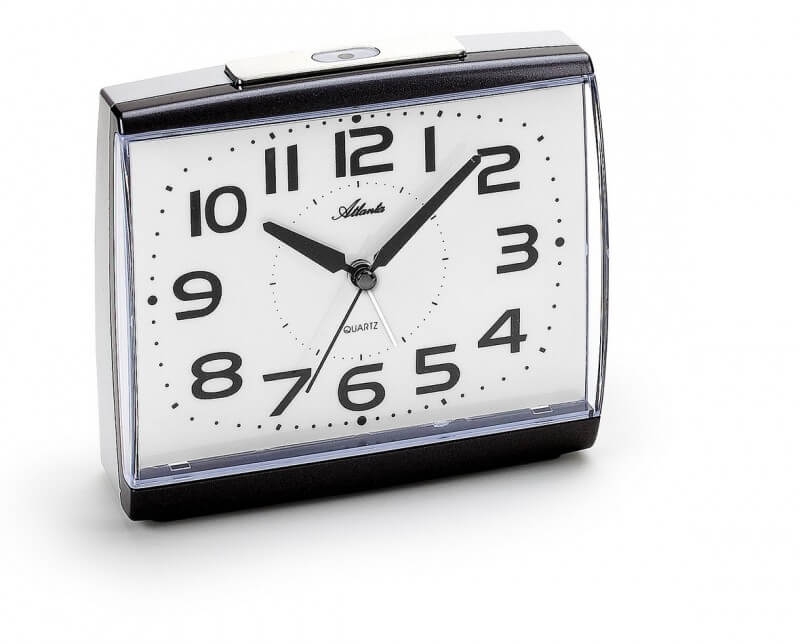 Quarzwecker mit Lichtsensor Atlanta Schwarz