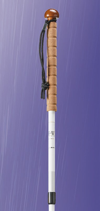 Canne à tâtonnement télescopique sans pointe à bille, avec filetage.