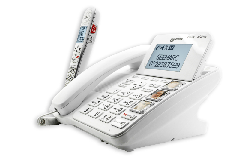 Geemarc AmpliDect Combi 595 Téléphone filaire avec un combiné sans fil