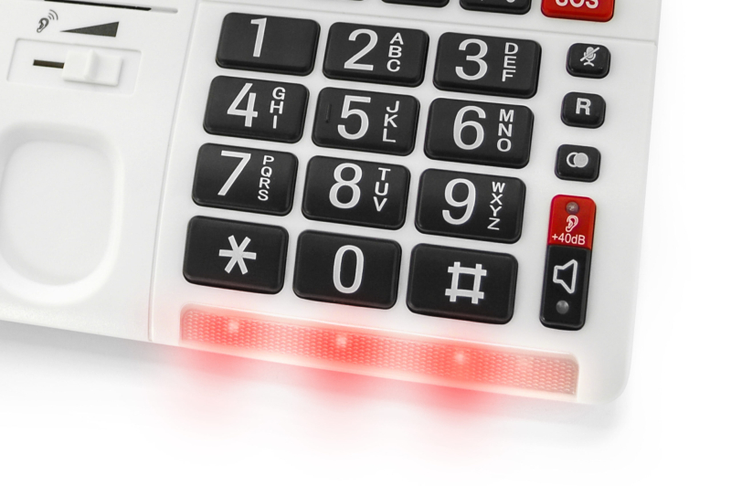 Verstärktes Notruftelefon mit Notrufarmband Geemarc CL610