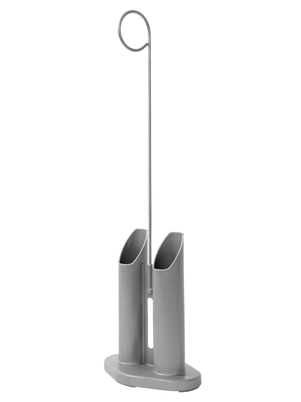 Ossenberg Stockständer aus Kunststoff für 2 Gehhilfen hellgrau