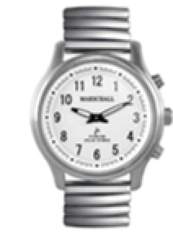 Orologio da polso radiocomandato parlante per lui e per lei con cinturino in metallo Solar White Marschall