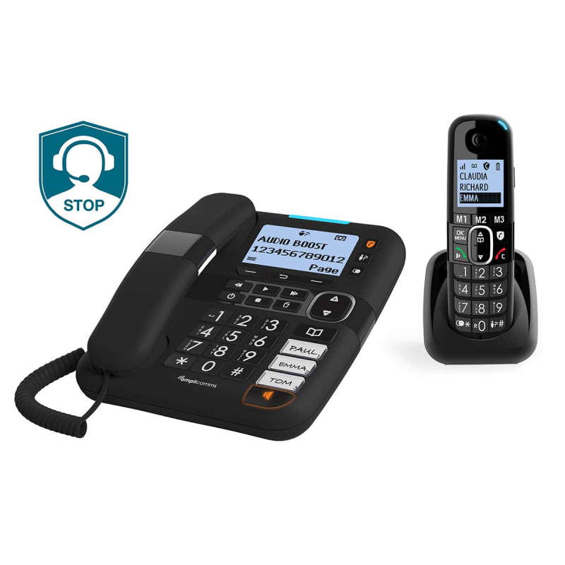 Amplicomms BigTel 1580 Combo téléphone pour seniors