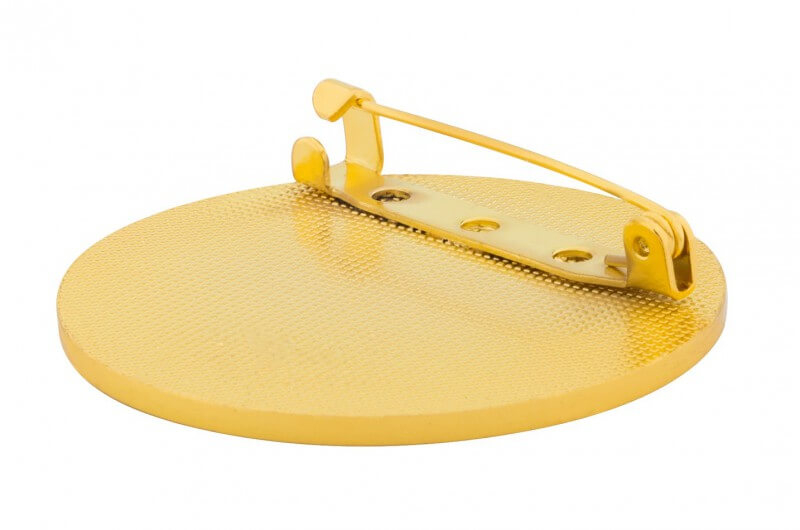 Blindenabzeichen Gelb mit 3 schwarzen Punkten Anstecknadel