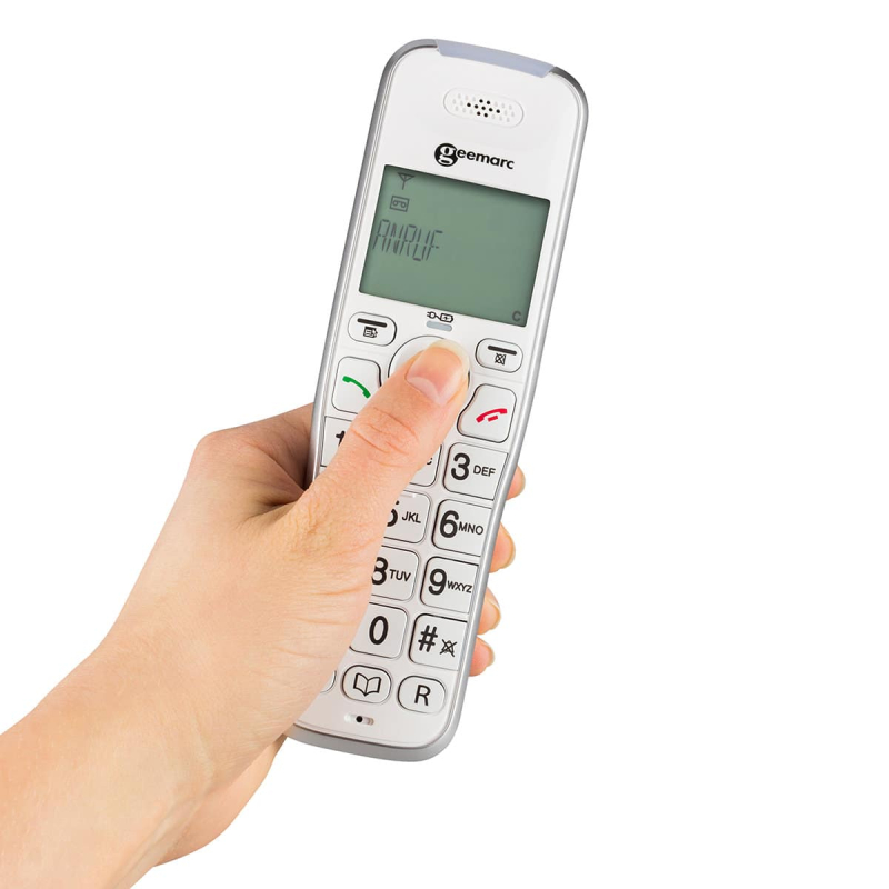 Geemarc AmpliDECT Pack Photo 295 Trio Téléphone senior avec 2 x écouteurs supplémentaires