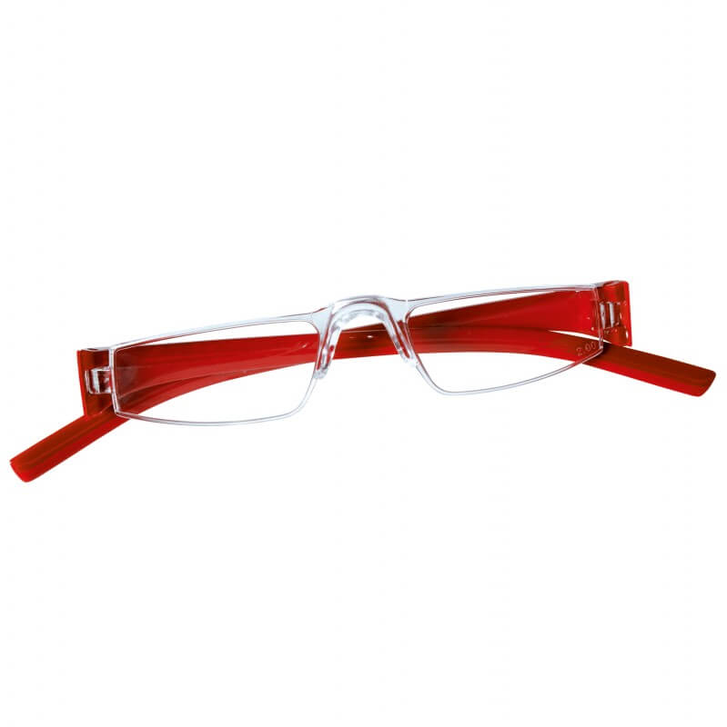 Lunettes de lecture transparentes rouge