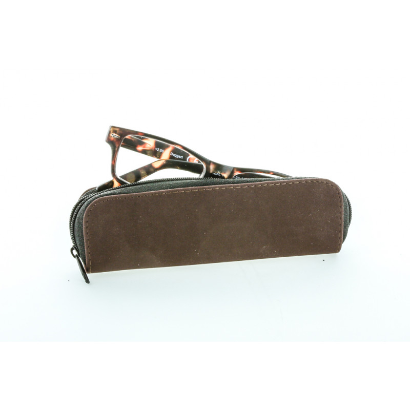 Lesebrille mit Etui Casual Havanna