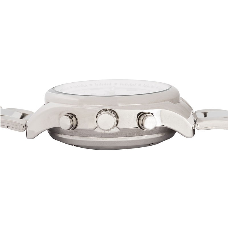 Orologio da polso radiocomandato ibrido solare per lui e per lei con bracciale in acciaio inossidabile Vario White Marschall