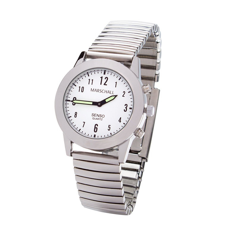 Orologio da polso da donna parlante con funzione touch in metallo con cinturino in metallo a strappo Senso Marschall