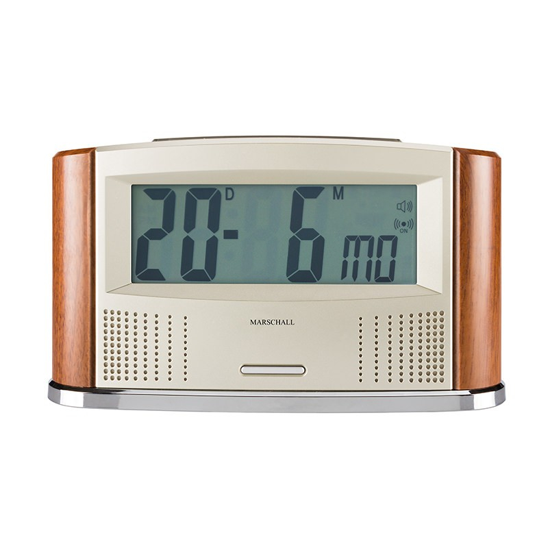 Réveil radiocommandé parlant avec thermomètre intérieur/extérieur Marschall