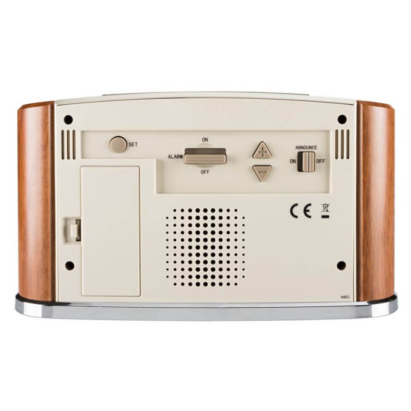 Réveil radiocommandé parlant avec thermomètre intérieur/extérieur Marschall