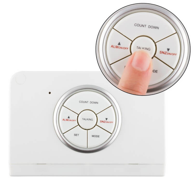 Sveglia radiocomandato parlante con display LCD illuminato Marschall