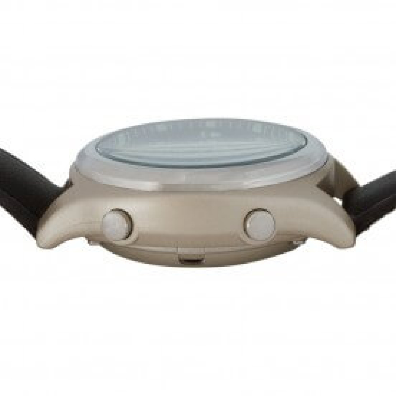 Orologio da polso radio parlante donna / uomo cinturino da polso in pelle nera Marschall