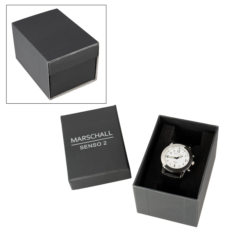 Orologio da polso da donna parlante con cinturino in pelle con funzione touch Senso Marschall