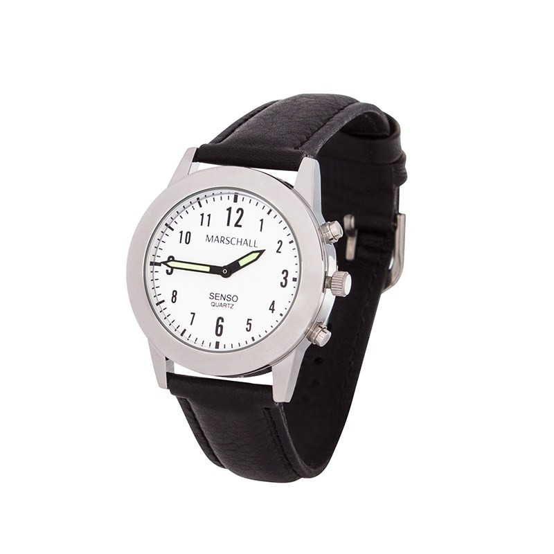 Orologio da polso da donna parlante con cinturino in pelle con funzione touch Senso Marschall