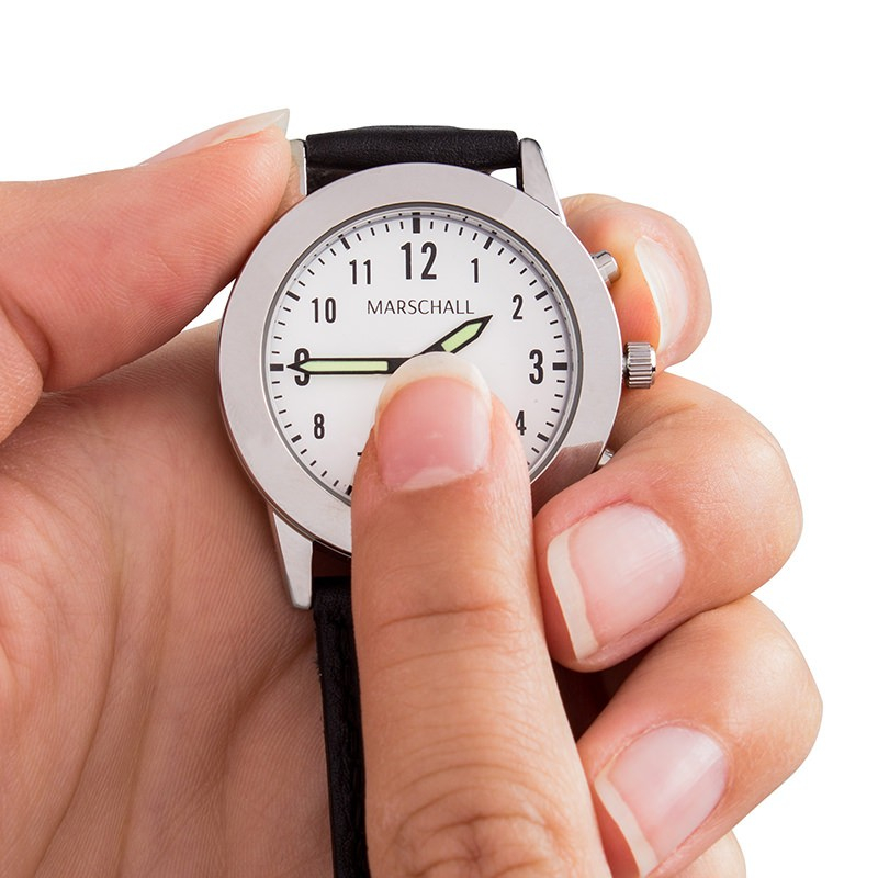 Orologio da polso da donna parlante con cinturino in pelle con funzione touch Senso Marschall