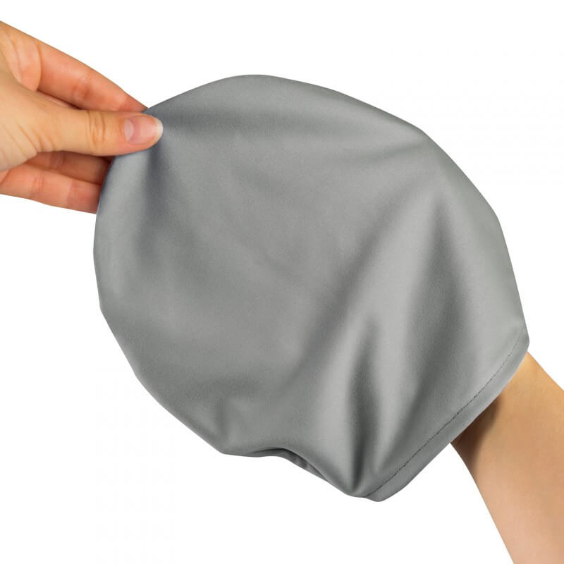 Gant en microfibre chiffon de nettoyage de lunettes gris