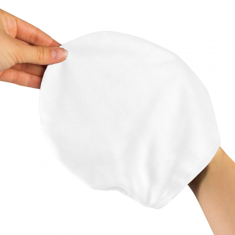 Gant en microfibre chiffon de nettoyage de lunettes Blanc