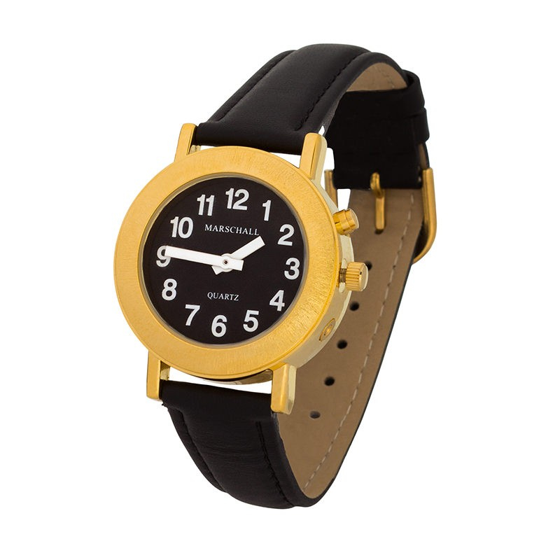 Sprechende Damen-Armbanduhr Black Edition Marschall