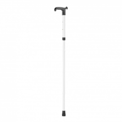 Faltbarer Blindenstock in Weiß aus Leichtmetall Ossenberg Gehstock Softgriff